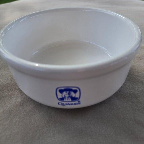 Vintage Quaker Oats Ceramic Milk Glass Cereal Fruit Bowl Waechtersbach Spain - Picture 1 of 4